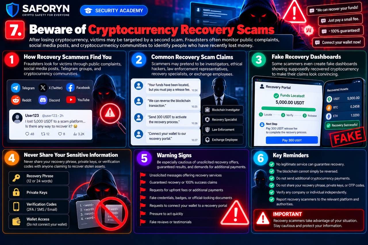 7. Beware of Cryptocurrency Recovery Scams