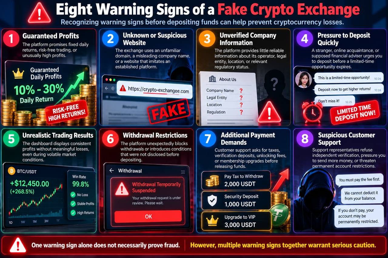 5. Eight Warning Signs of a Fake Crypto Exchange